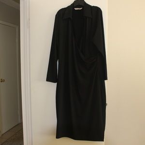 Black wrap dress